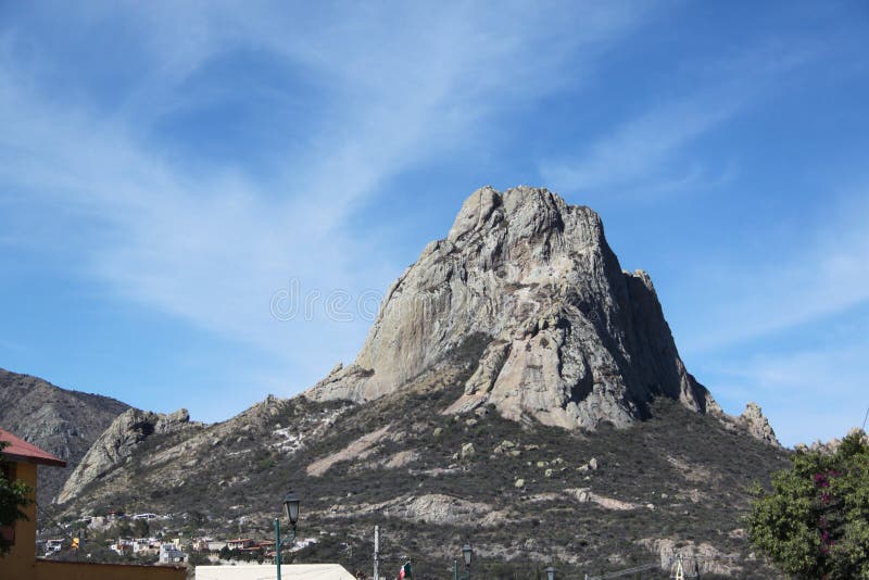 Huge and white monolith in Queretaro, Bernal, Mexico. Huge and white monolith in Queretaro, Bernal, Mexico