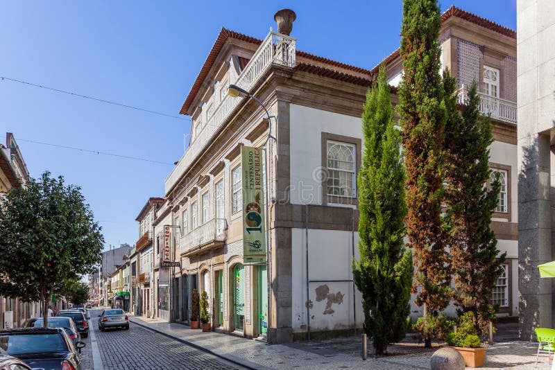 Bernardino machadomuseum i Vila Nova de Famalicao arkivfoto
