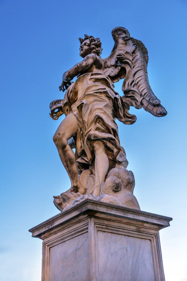 Bernini Angel Castel Ponte Sant Angelo Rome Italie images stock Bernini Angel Castel Ponte Sant Angelo Rome Italie images stock
