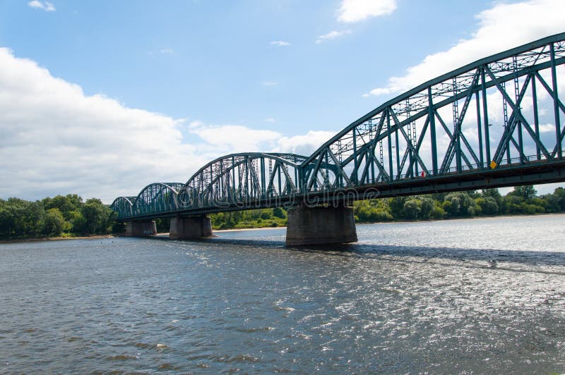 Beroemde de bundelbrug van Torun, Polen stock fotografie Beroemde de bundelbrug van Torun, Polen stock fotografie