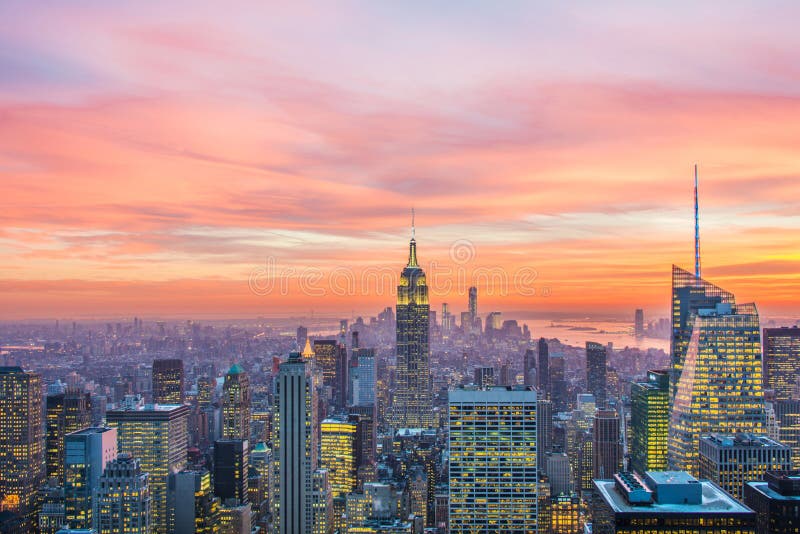 Beroemde Wolkenkrabbers Van New York Stock Foto Image of broklyn
