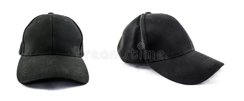 Berretto da baseball nero semplice isolato immagine stock Berretto da baseball nero semplice isolato immagine stock