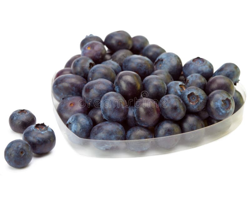 Berries of a Bilberry Formed into a Heart Shape Stock Image Image of
