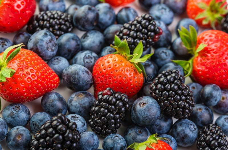 Strawberries, Blackberries and Raspberries Stock Photo Image of