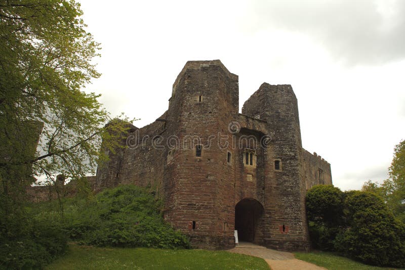Berry Pomeroy Castle, Devon, Het UK Stock Afbeelding Afbeelding bestaande uit nadruk, huis