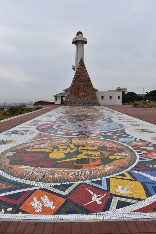 Berömd Donkin reserv i Port Elizabeth, Sydafrika royaltyfri fotografi