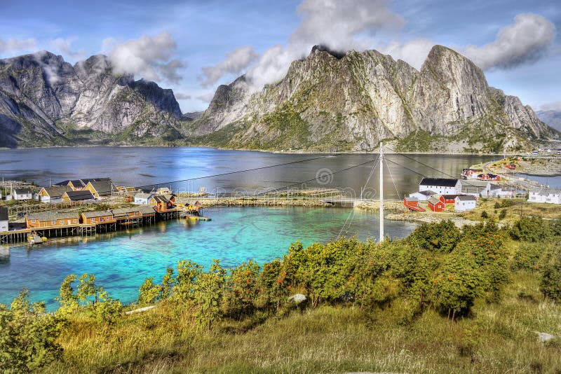Berömda Lofoten, Norge landskap, Nordland arkivbild Berömda Lofoten, Norge landskap, Nordland arkivbild