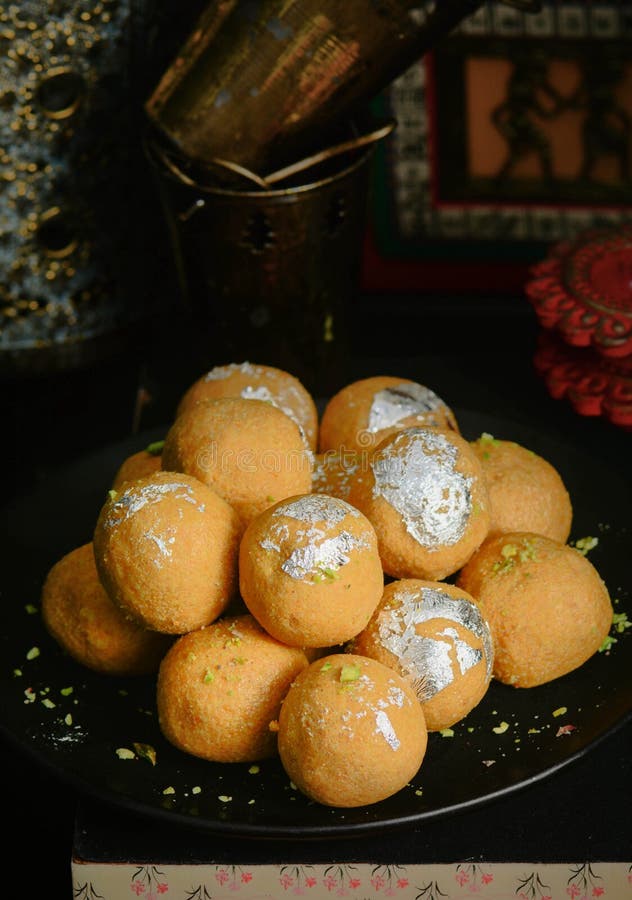 Besan ladoo πιο διάσημος ινδός γλυκός στοκ φωτογραφία με δικαίωμα ελεύθερης χρήσης