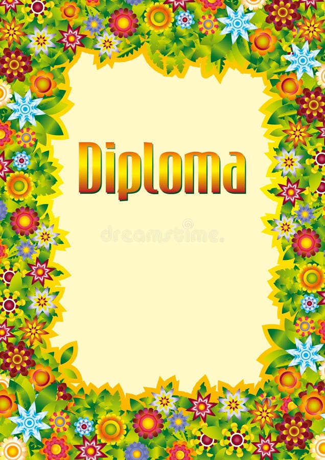 Diplom für Kinder vektor abbildung. Illustration von schätzung 23469545