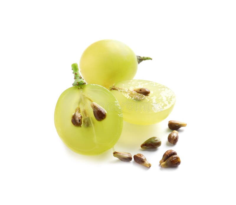 Besnoeiing en gehele verse rijpe sappige druiven met zaden royalty-vrije stock afbeelding Besnoeiing en gehele verse rijpe sappige druiven met zaden royalty-vrije stock afbeelding