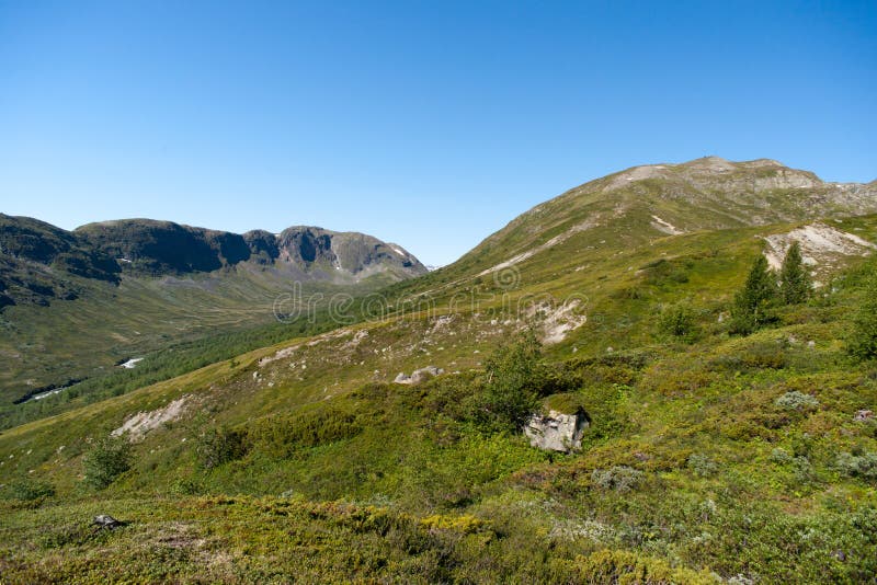 Besseggenrand in het Nationale Park van Jotunheimen stock foto Besseggenrand in het Nationale Park van Jotunheimen stock foto