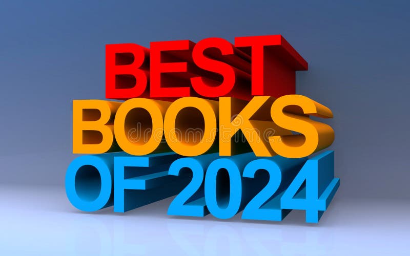 Best books of 2024 on blue stock illustration. Illustration of review