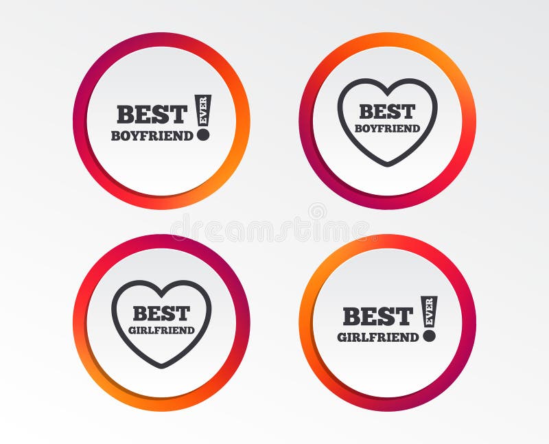 Best boyfriend and girlfriend icons. vector illustration Best boyfriend and girlfriend icons. vector illustration