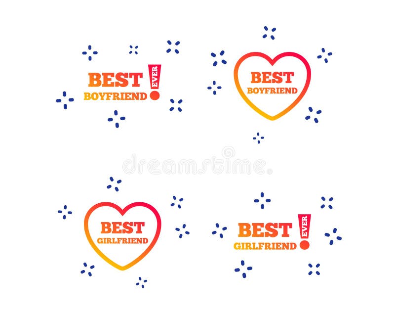 Best boyfriend and girlfriend icons. Vector royalty free illustration Best boyfriend and girlfriend icons. Vector royalty free illustration