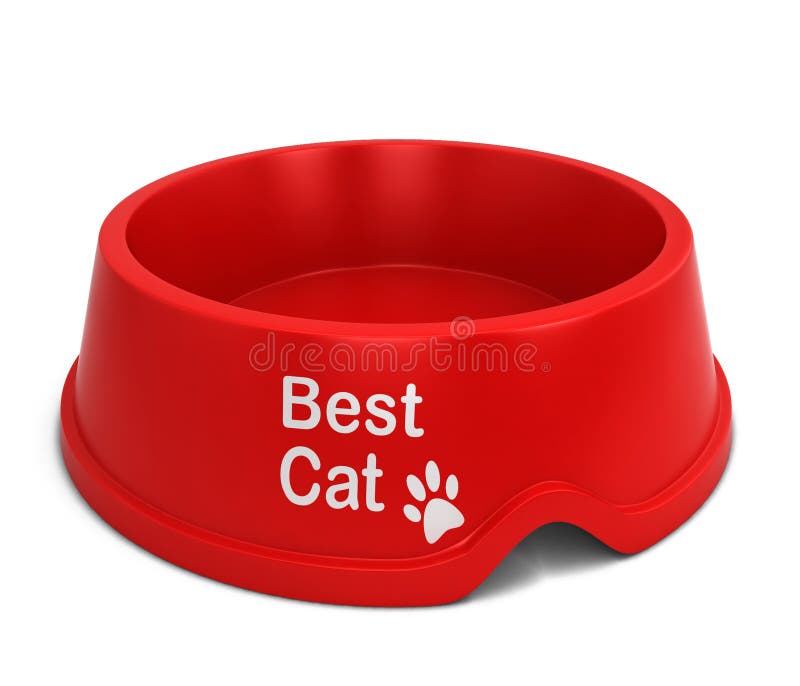 Cat with a bowl stock vector. Illustration of illustration 27164715