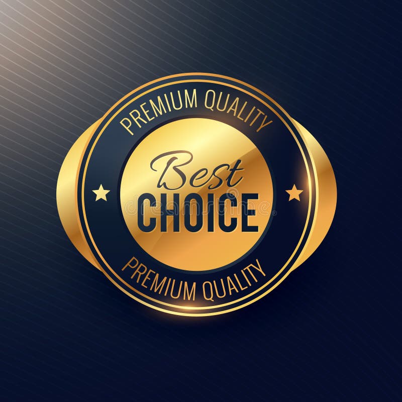 Premium Vector  Best choice gold vector emblem, best choice label