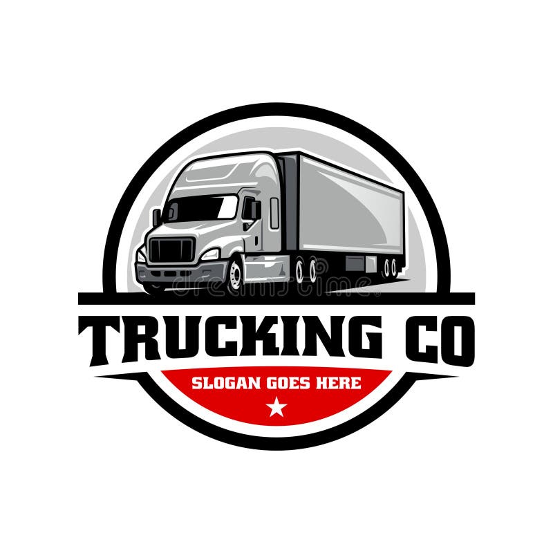 Trucking Company Illustration Logo Vector Stock Vector - Illustration ...