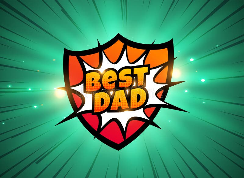 Best dad comic style background royalty free illustration