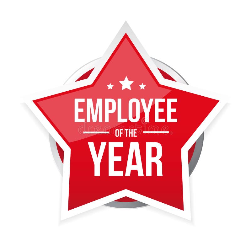 Best Employee of the Year award badge royalty free illustration