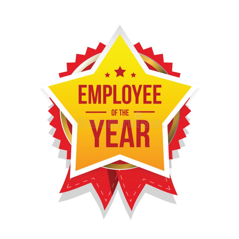 Best Employee of the Year award badge royalty free illustration