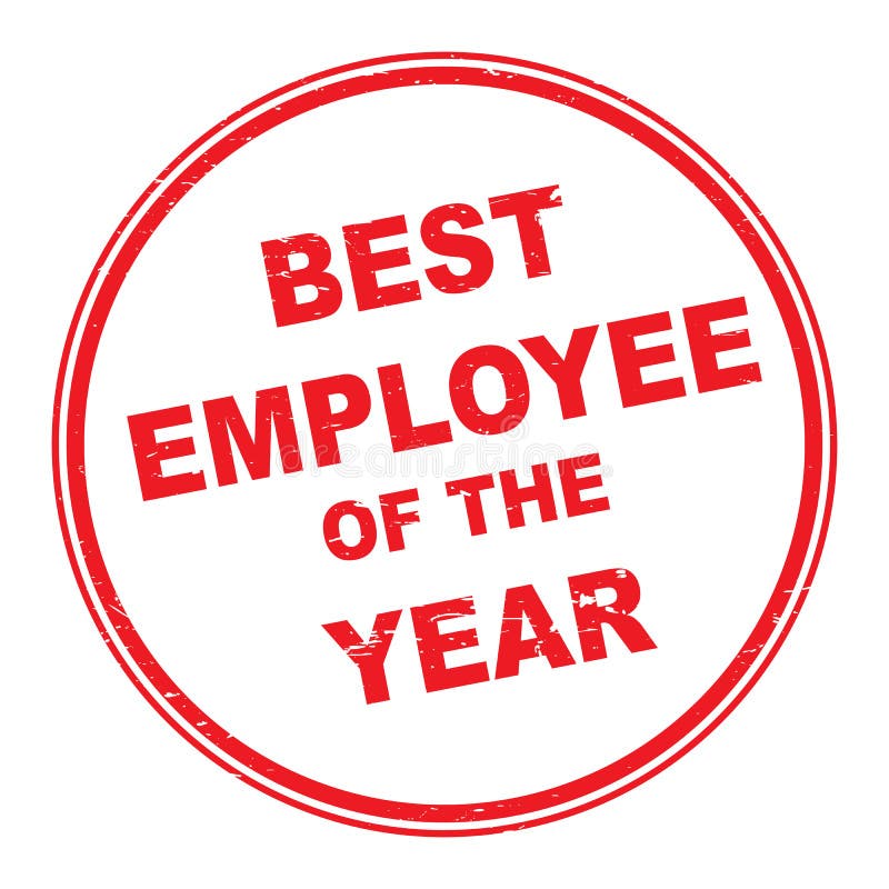 Best employee of the year stamp vector illustration