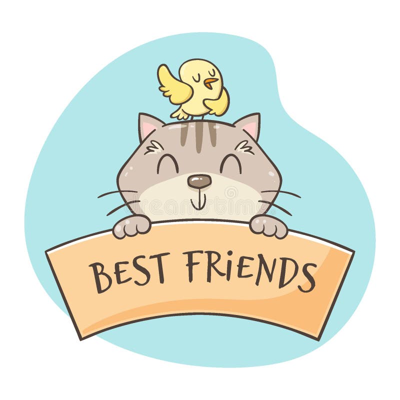 Cat love cute smile hug lover logo icon Royalty Free Vector