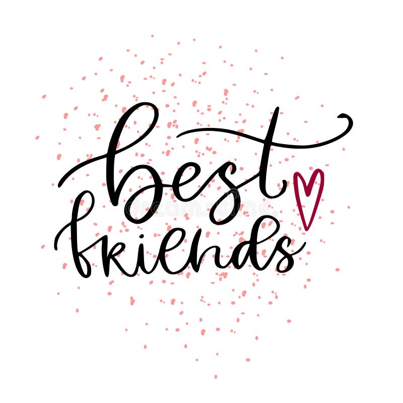 Friend word typography for printing Royalty Free Vector