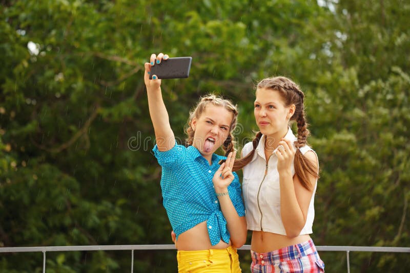 Best Friends Stand Back To Back. Hipster. Stock Photo - Image of 1950s ...