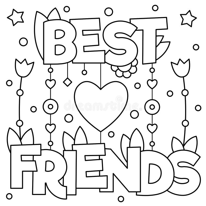 BFF - Best Friends Forever. Illustration Stock Illustration - Illustration  of message, beautiful: 150968484