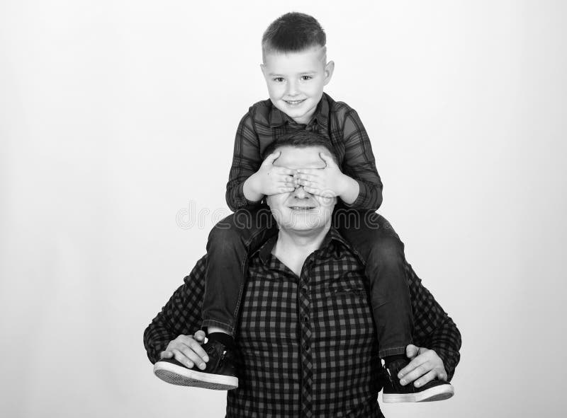 Best friends forever. Dad piggybacking adorable child. Having fun. Happiness being father of boy. Fathers day. Father royalty free stock images Best friends forever. Dad piggybacking adorable child. Having fun. Happiness being father of boy. Fathers day. Father royalty free stock images