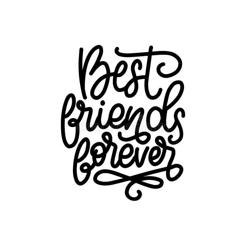 Best Friends Forever Typographic Design Stock Illustrations – 149