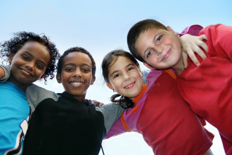 Kids from different races playing and having fun together. Kids from different races playing and having fun together