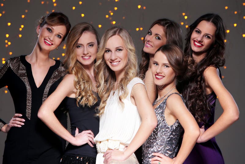 A Group of Teenagers at the Prom Posing for a Photo Stock Photo - Image ...