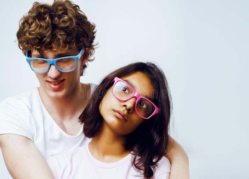 Best Friends Teenage Girl And Boy Together Having Fun Posing Em Stock Image Image Of Party Cool