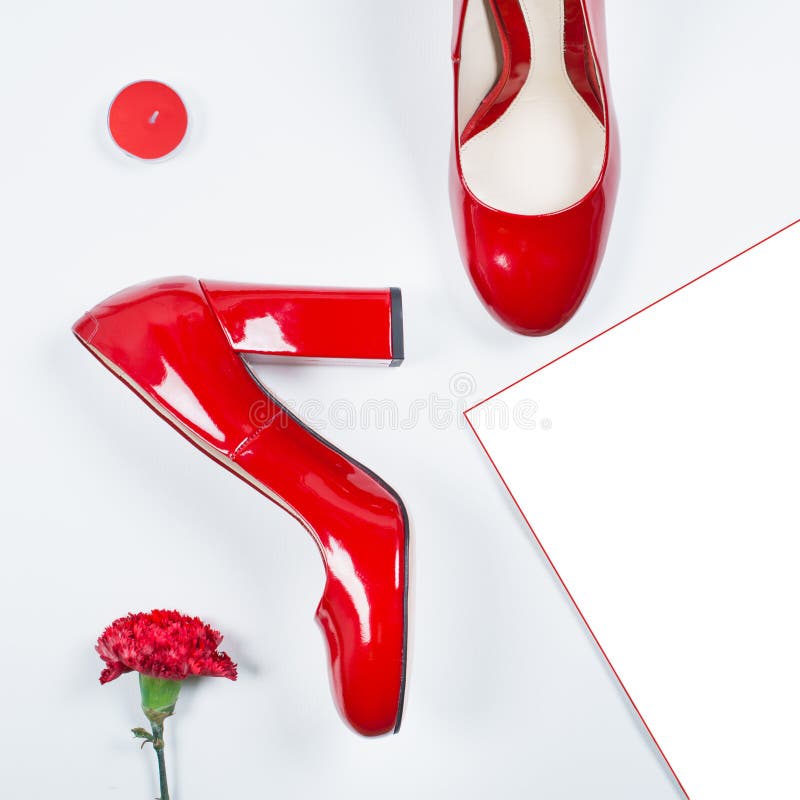 Best Gift - Pair of Red Shoes. Stylish Trendy Heels . Summer Fashion ...