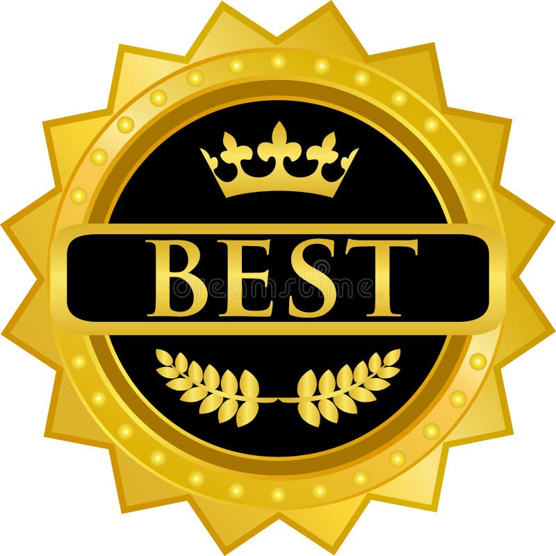 Best Gold Badge stock illustration