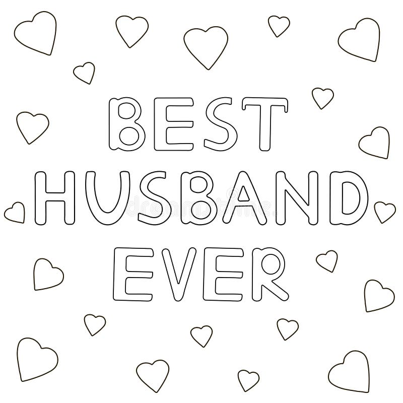Happy Birthday Husband Coloring Page Sketch Coloring Page