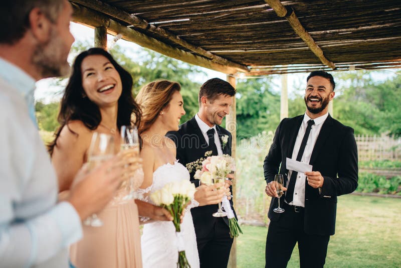 Best man speech for newlywed couple stock photography Best man speech for newlywed couple stock photography