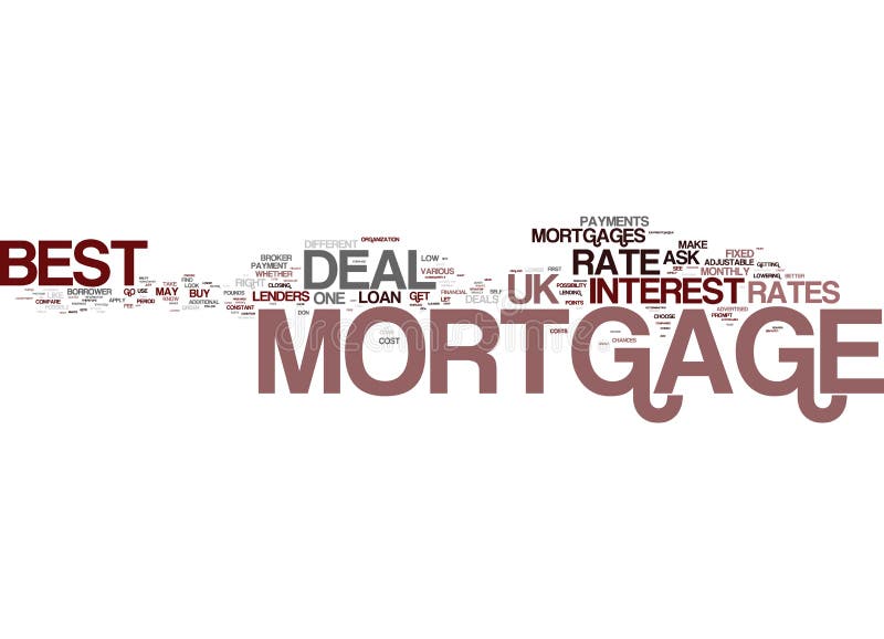 Best Mortgage Deal Uk Put Your Best Foot Forward Word Cloud Concept