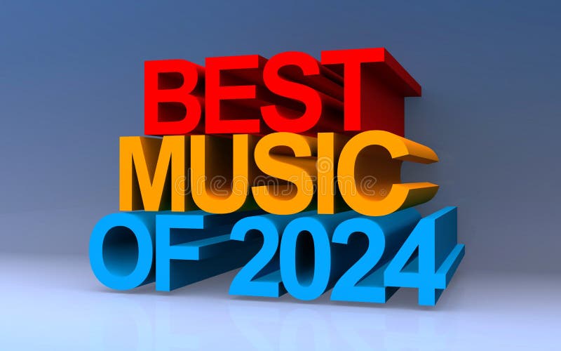 Best music of 2024 on blue stock illustration. Illustration of gold