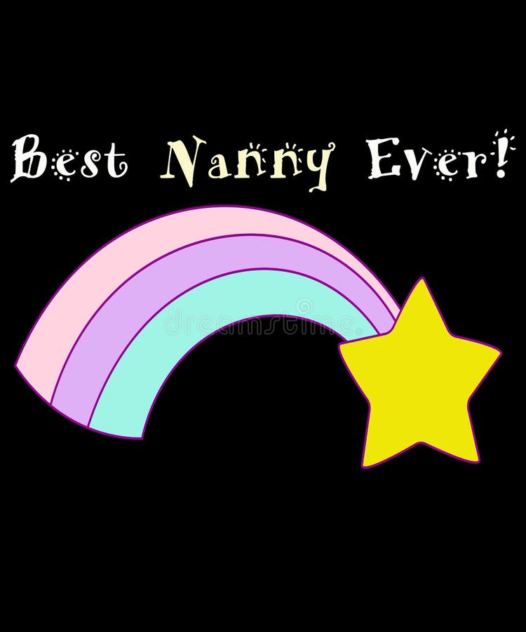 Download Best Nanny Ever Hand Drawn Vector Illustration. Isolated ...