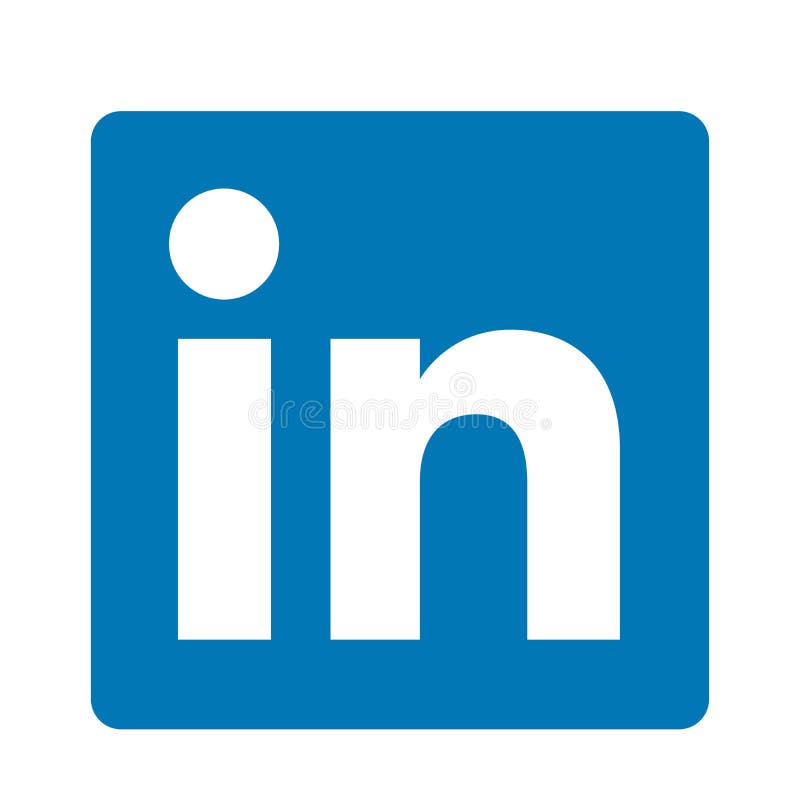 Best? ndsdel f? r vektor f? r logo f? r symbol f? r logo LinkedIn f? r socialt massmedia original- p? vit bakgrund royaltyfri illustrationer