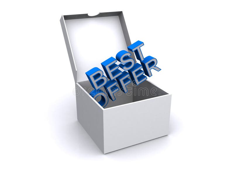 Best offer in a box stock illustration