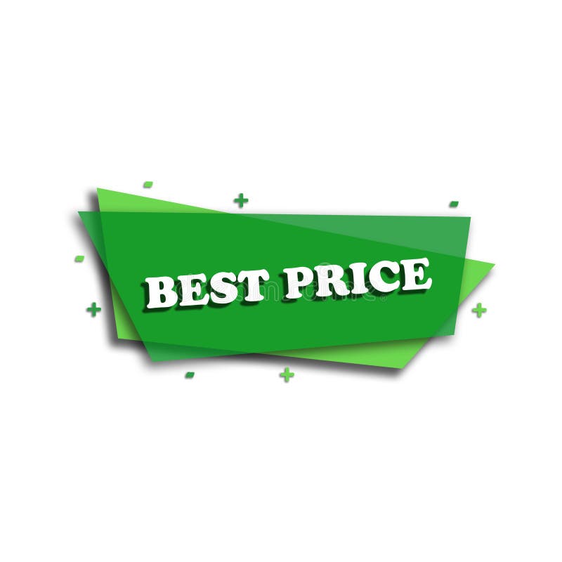 BEST PRICE - PROMOTION LABEL - ADVERTISEMENT stock illustration