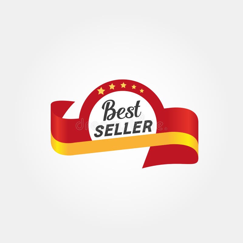 Red best seller icon or sign Royalty Free Vector Image