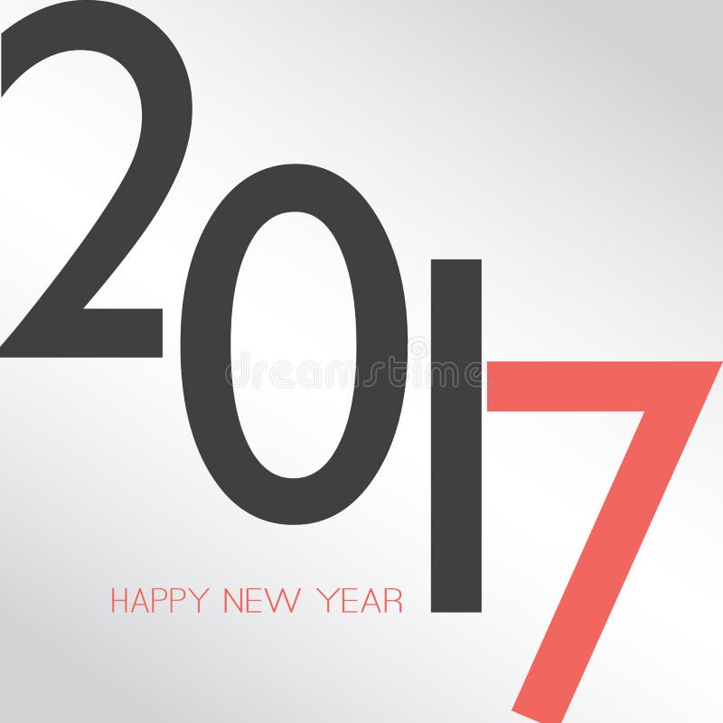Happy New Year 2017 Round Banner Greeting Card Label
