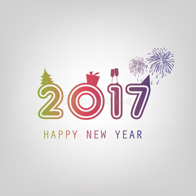 Best Wishes New Year Card Background Template 2017