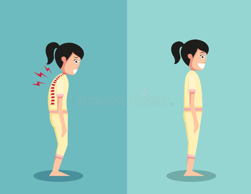 Best and worst positions for standing vector illustration Best and worst positions for standing vector illustration