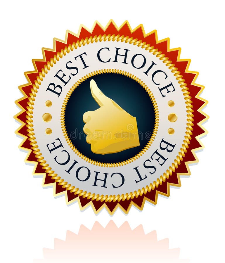 Beste keusetiket vector illustratie Beste keusetiket vector illustratie