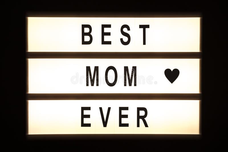 Beste Mutter, die überhaupt Leuchtkasten hängt stockbilder Beste Mutter, die überhaupt Leuchtkasten hängt stockbilder